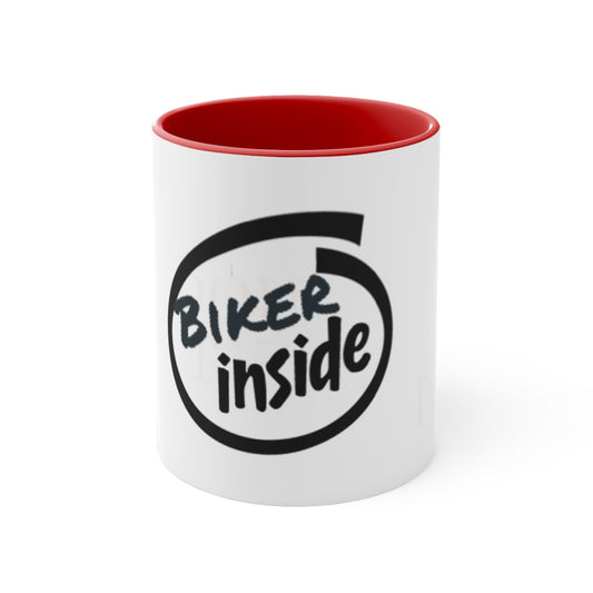 "Biker Inside" coffee mug